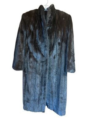 Nicholson Furs Vintage full-length dark ranch Mink Coat Sz L